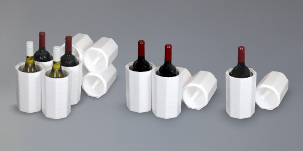 DuraTherm wine shipper options for 1, 2 and 4 bottle packaging.