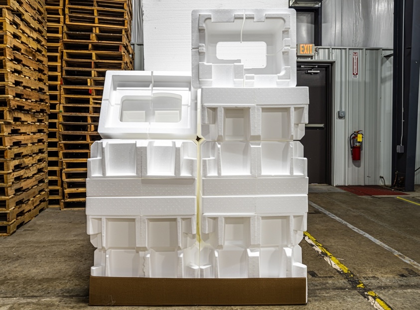 EPS foam corner packaging pieces to protect sink