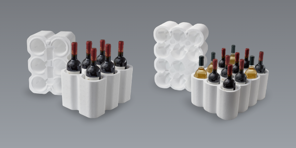DuraTherm 6-pack and 12-pack wine shipper packaging for temperature-controlled delivery.